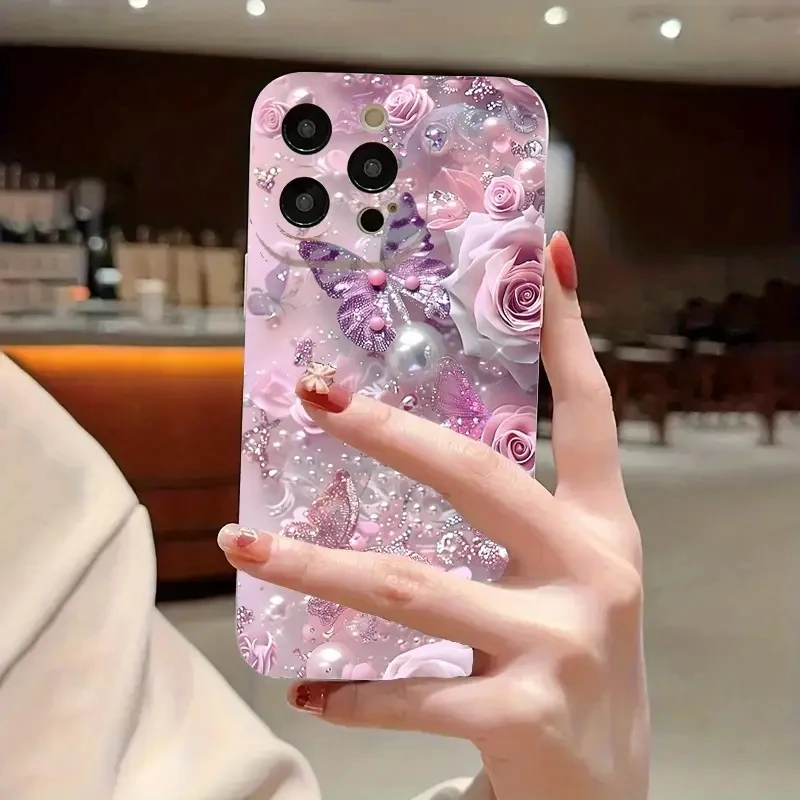Oil Painting Pink Rose Flower Phone Case Cover