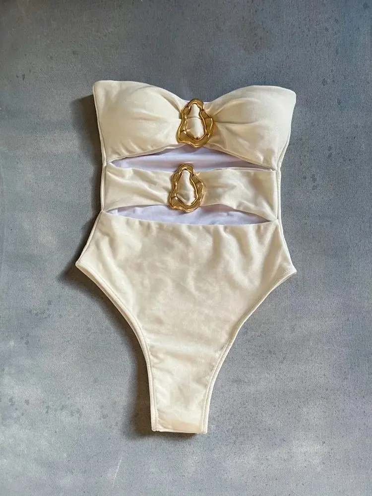 3 ألوان مثير حلقات معدنية قطع النساء ملابس السباحة...