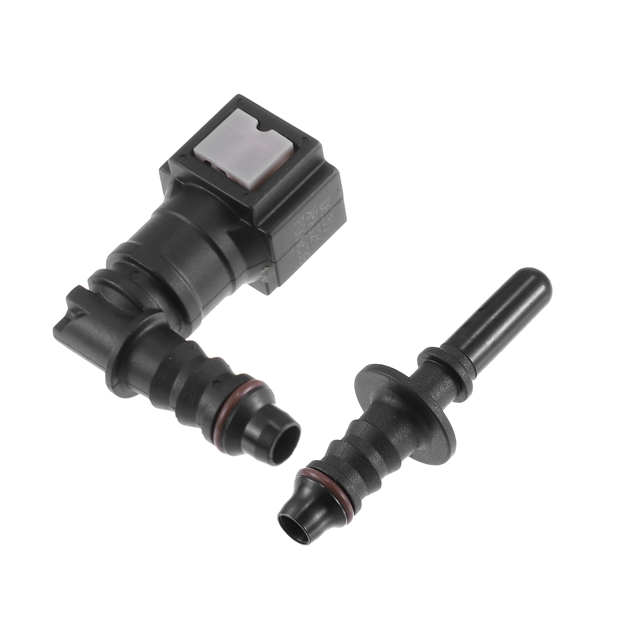Fuel Line Hose Quick Release Connector 2 Set 4Pcs 6.3mm 7.89mm 8mm 90 Degree Bend Disconnect Hose Fuel Line Coupler