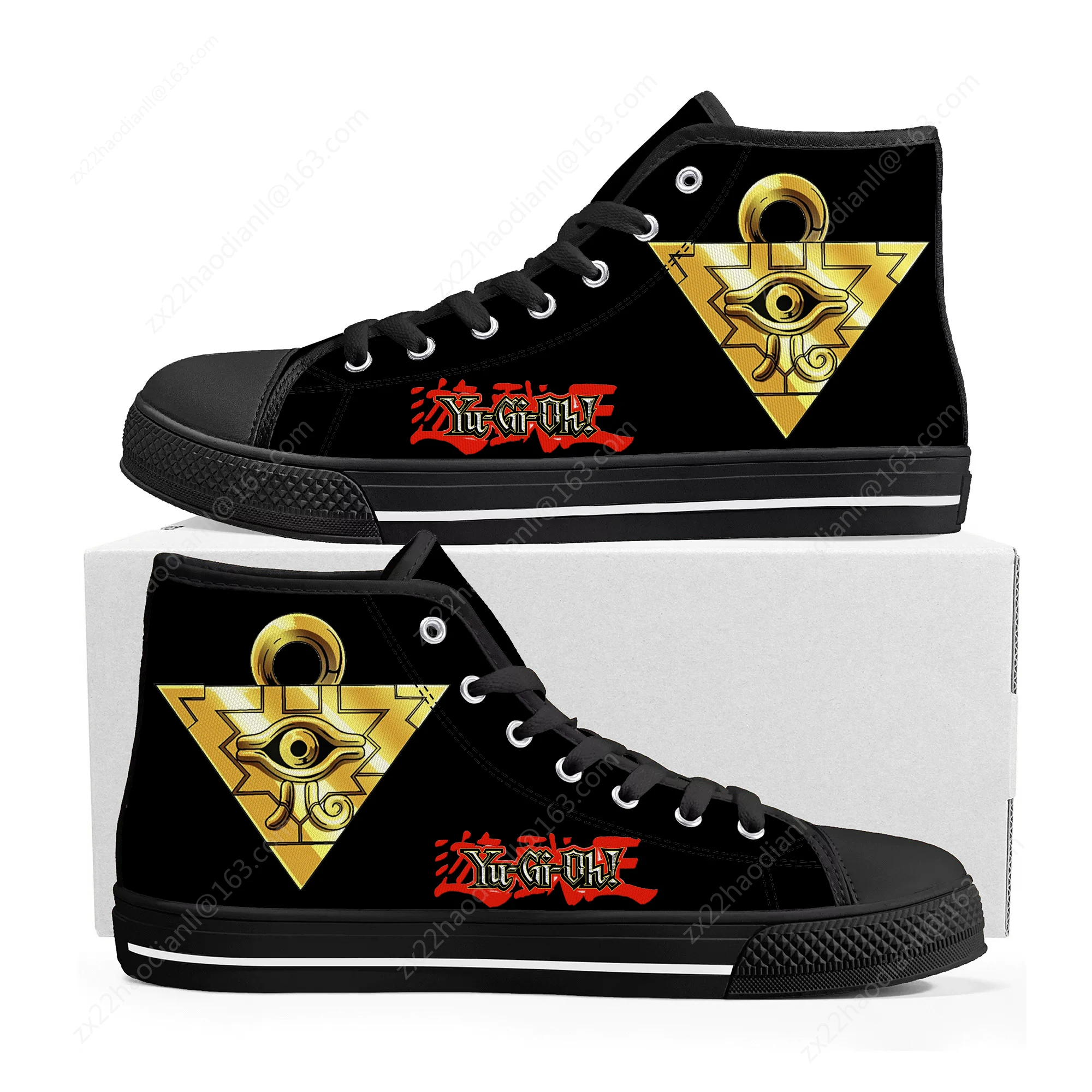 Yu-Gi-Oh Yami Mutou Dark Magician Girl High Top Sneakers Mens Womens Teenager Canvas Sneaker Casual Couple Shoes Custom Shoe