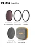 NiSi Hurricane Quick Release System 3-in-1 6-in-1 Attachable Circular Lens Kit Adjustable Scrim ND1-9 Variable ND Filter Black S 1
