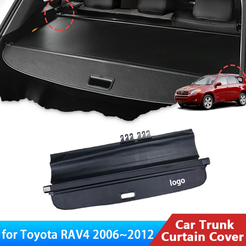 

For Toyota RAV4 XA30 30 2006 2007 2008 2009 2010 2011 2012 Accessorie Trunk Cargo Mat Rear Curtain Retractable Anti-peeping Part