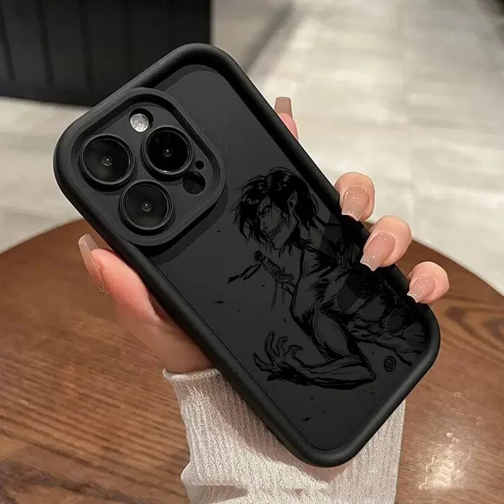Attack on Titan Anime Black Premium Soft Phone Case