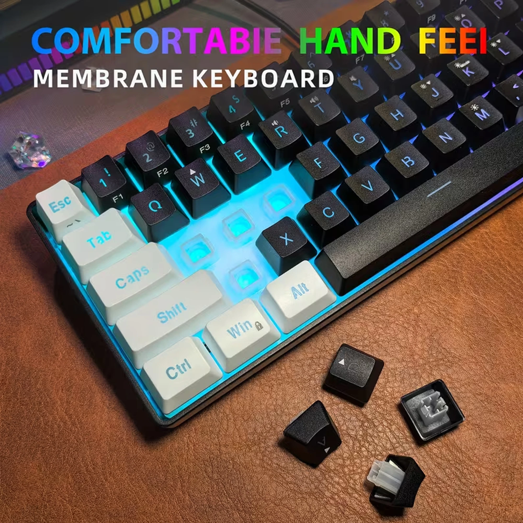 61-key Gaming Keyboard & Mouse Combo Rgb Wired Compact Ergonomic_voghion.com