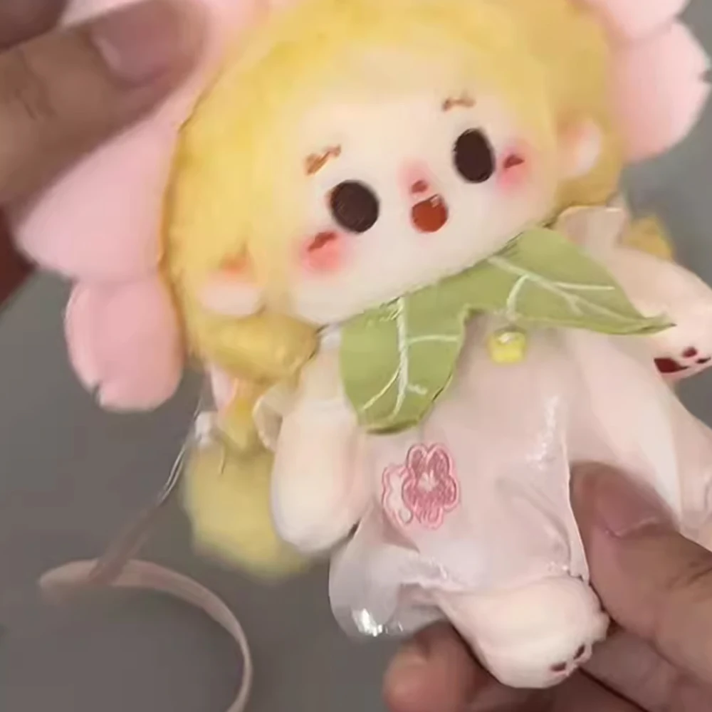 Sakura Elf 10cm Cotton Doll Clothes Dress with Wing Doll Clothes Outfit Creative Pink Doll Dress Up Set Children's Gift