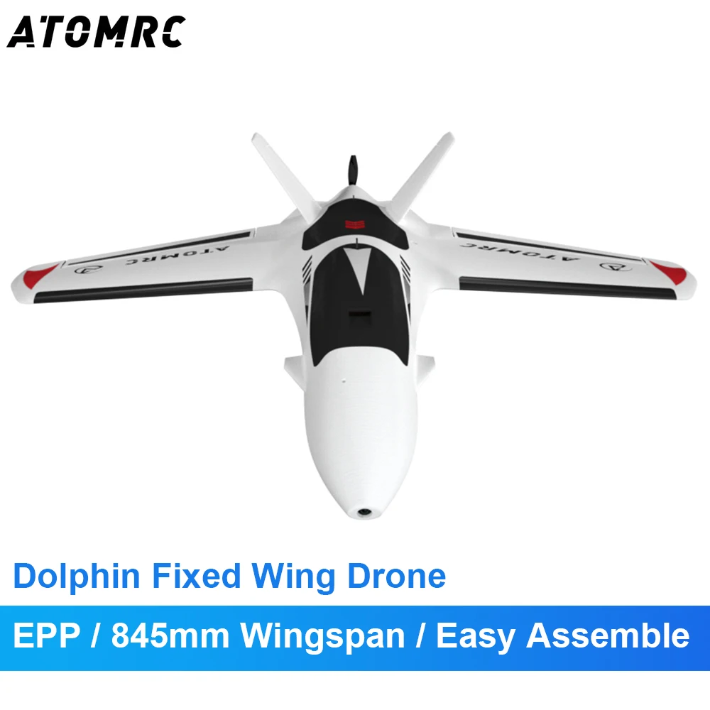 航空機・ヘリコプター Atomrc Dolphin FPV RCAirplane Fixed Wing ATOMRC Dolphin V1.1 Fly Wing 845mm Wingspan EPP FPV Aircraft