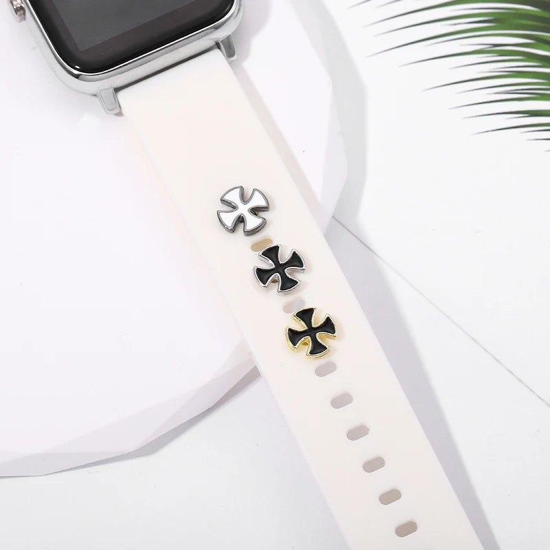 Watchband Charms Flower Cute Cat Decorative Charm for Apple Bracelet Silicone Sport Strap Dog Paw Jewelry Accessories for Iwatch