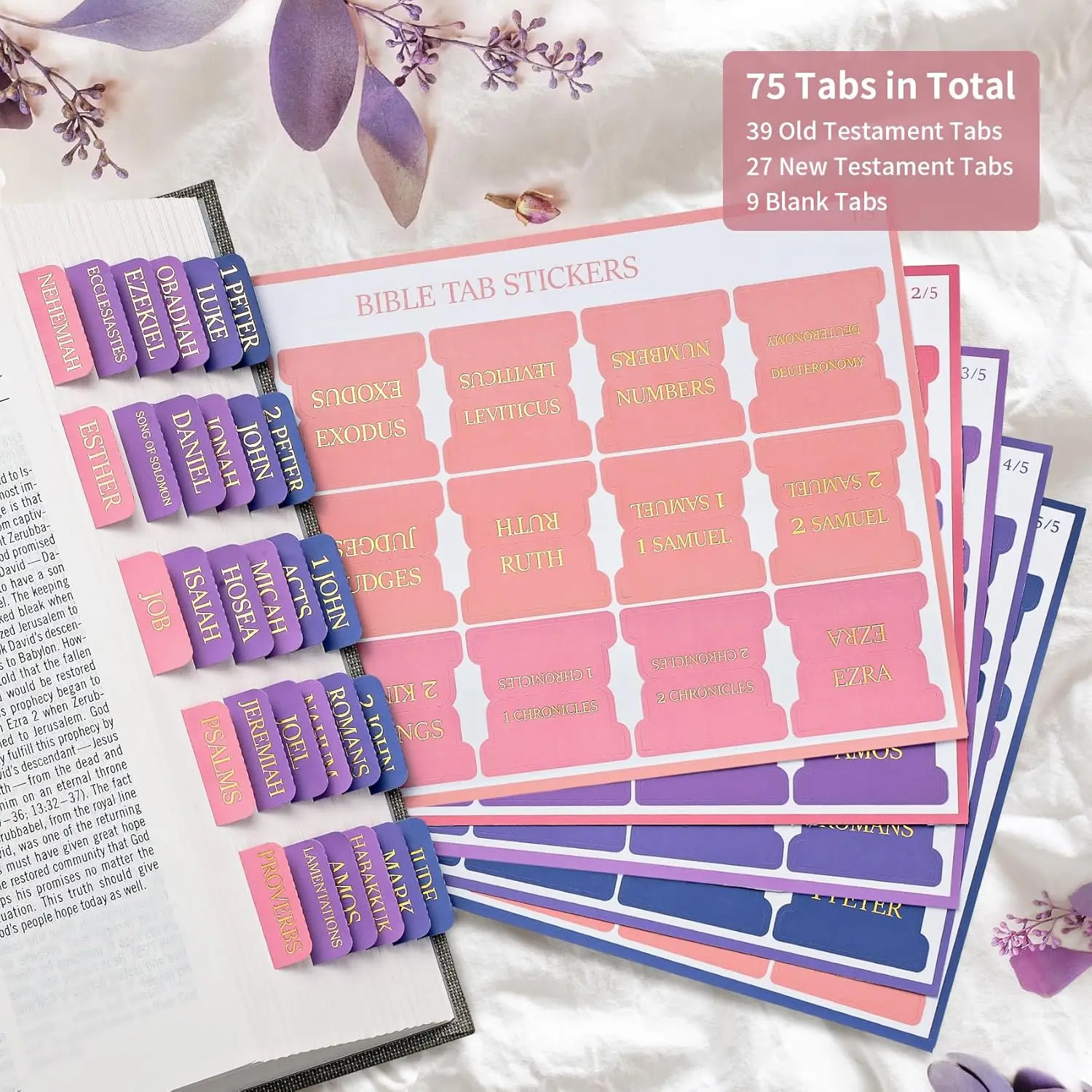 Gold Print Bible Index Tabs 2