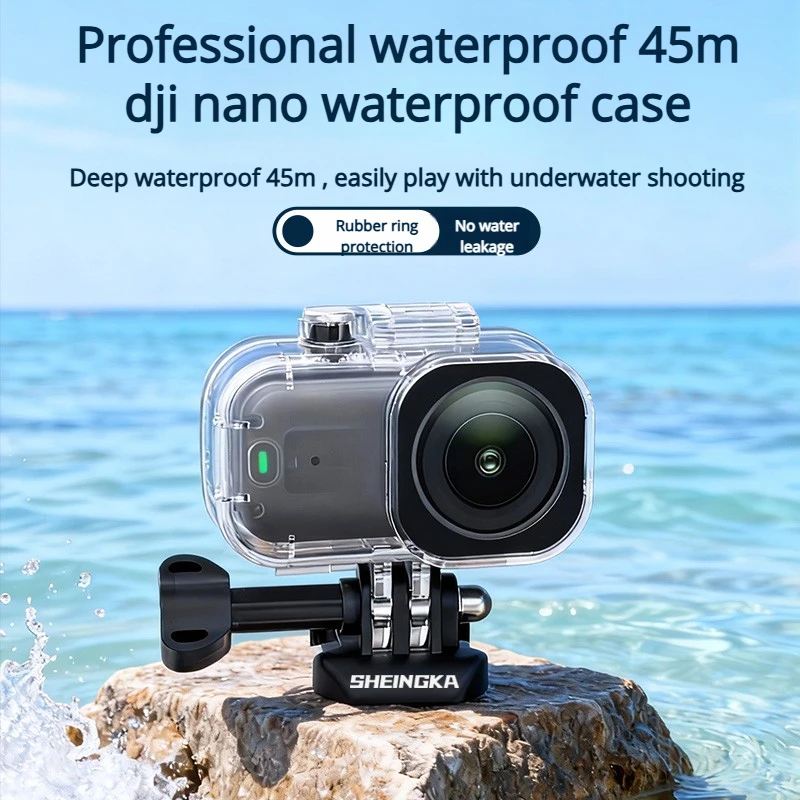 Suitable for DJI Osmo Nano Camera Waterproof Case Thumb Sports Camera Diving Protective Case Professional Waterproof 45 Meters