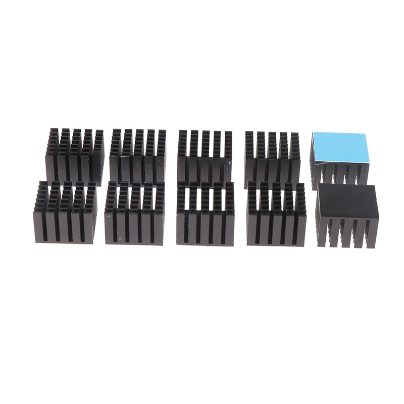 알루미늄 방열판 라디에이터 쿨러 5 개, 22x22x15mm, 전자 칩 IC LED 컴퓨터용 열 테이프 포함, 신제품