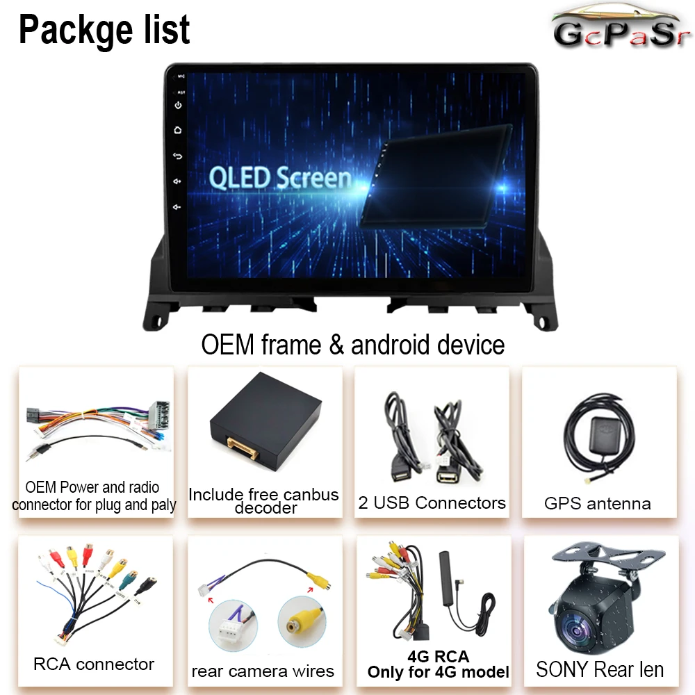 ALOEU Android Autoradio Mit Navigation Für Mercedes C-Class W204 2006-2011