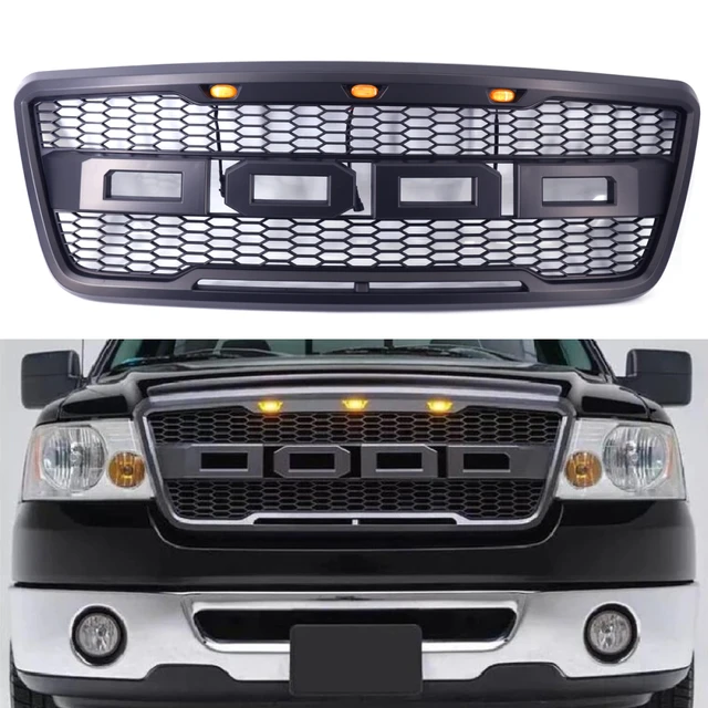 Modified For F150 Raptor Grills For Ford F-150 2004 2005 2006 2007 2008  Front Hood Racing Grills Front Bumper Grilles Mesh Cover - AliExpress