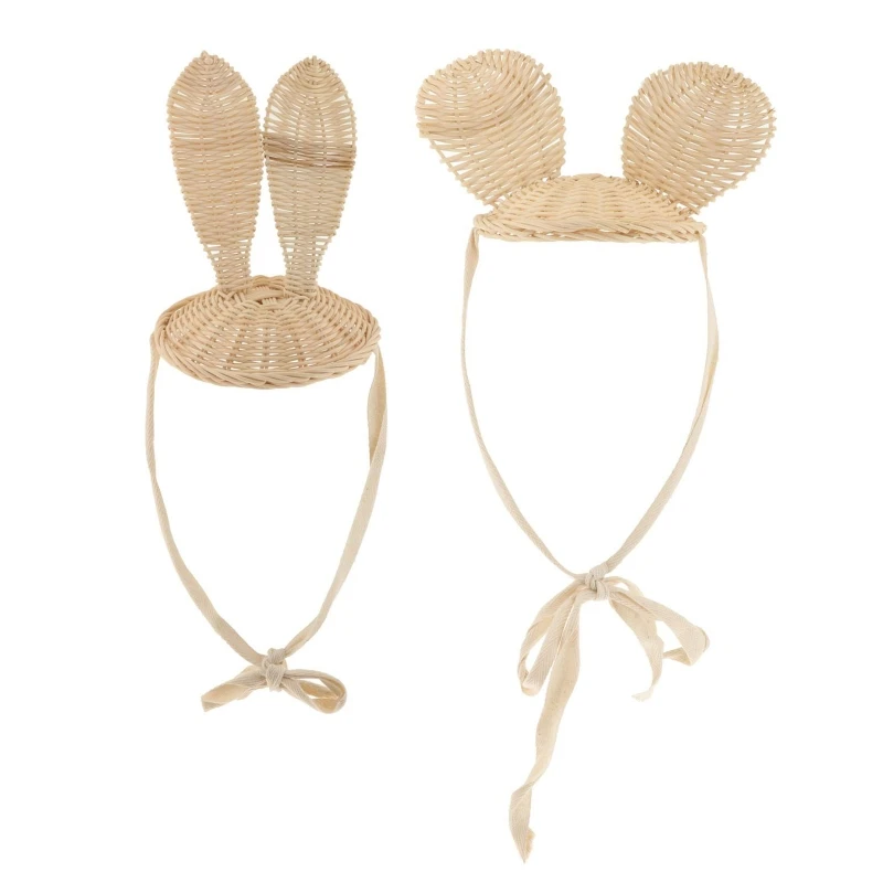 

Kids Children Rattan Woven Hat Decorative Hat Cartoon Hat for Street