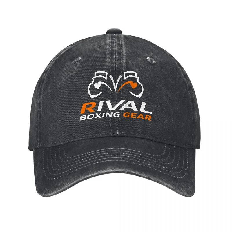 RIVAL BOXING GEAR WASHED COTTON BASEBALL CAP WITH LOGO DESIGN FOR MEN ...