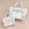 Sweet Y2k Aesthetic Transparent Bow Ita Bag Casual Chic Ruffle Fashion Women's Handbags All Match Kawaii Shoulder Crossbody Bags 4