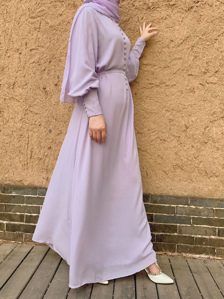 

Muslim Long Dress Women Casual Chiffon Abaya Kaftan Islamic Vestidos Femme Party Dresses Elegant African Morocco Prayer Dresses