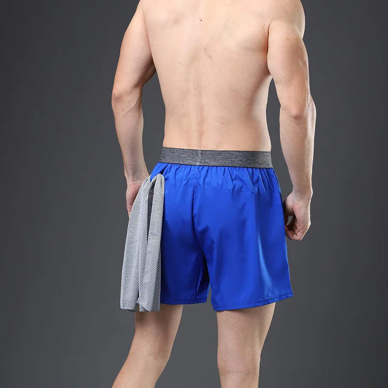 Men's Gym Shorts  Summer Outdoor Fitness Running Casual Elastic Waist Colorblocking Pockets Menswear Quick Dry Shorts  Pants