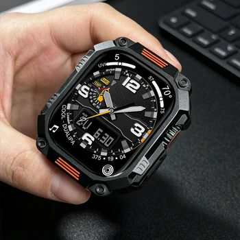 Metal Armor Case For Apple Watch Ultra 3 11 10 9 8 7 6 Se 5 Titanium Shockproof Protective Cover For iWatch Black 49mm 8