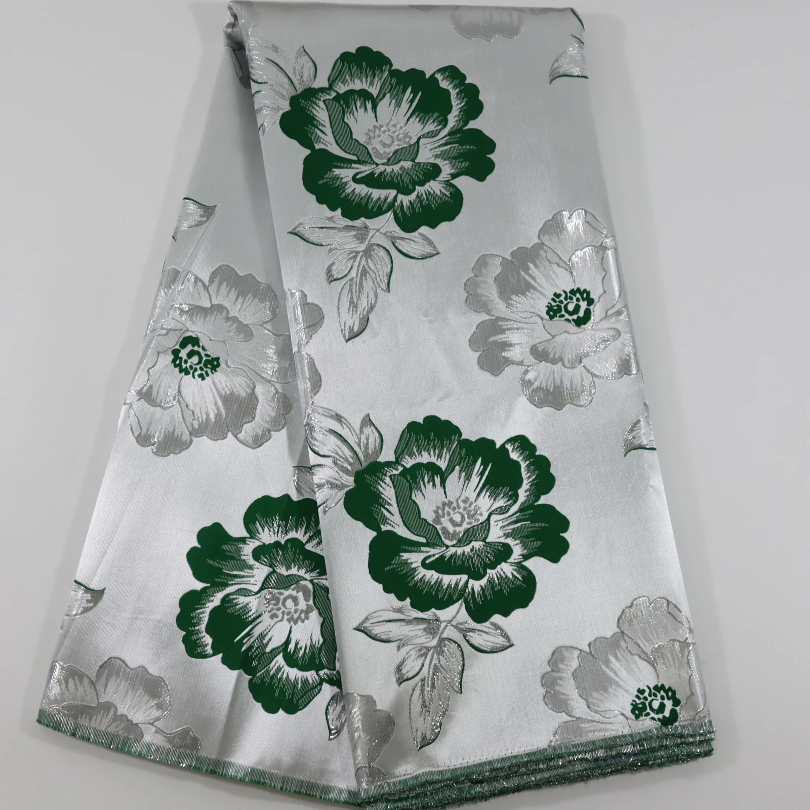 2022 Latest French Brocade Gliding Lace Fabric High Quality African 5 Yards Jacquard Embroidery Lace For Wedding Evening  Dress