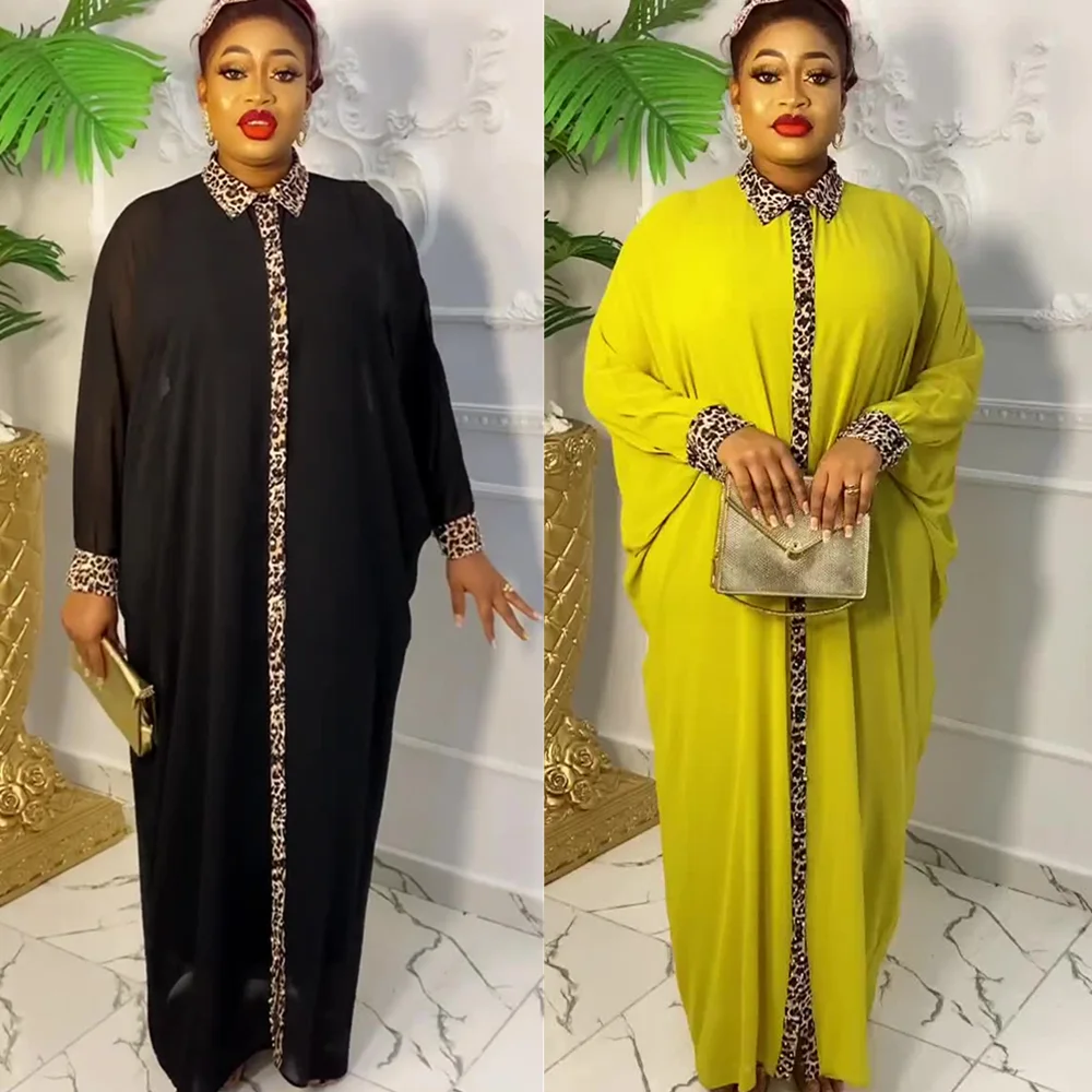 2 Piece Set Plus Size Clothes Women Dashiki African Summer Chiffon Print Boubou Robe Ankara Party Dresses Outfits