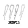 200Pcs Shirt Clips Sock Skirts Cloth Clip Transparent Plastic Alligator Clip 1