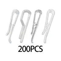 200Pcs Shirt Clips Sock Skirts Cloth Clip Transparent Plastic Alligator Clip 1