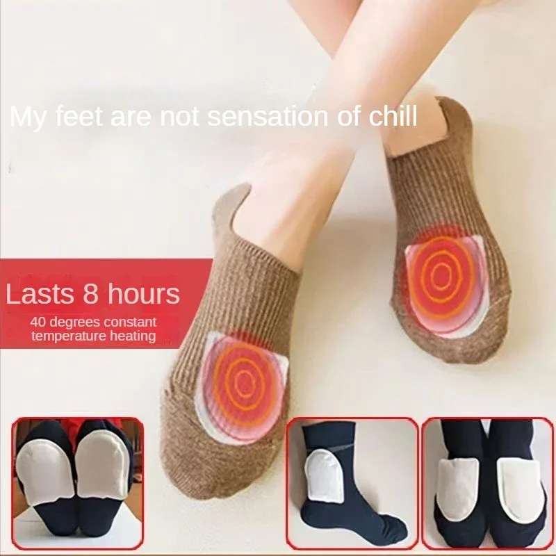Heated Pads Enhanced Hot Body Foot Warmer Self Heating Insoles Heated Pads Feet Mats Instant Winter Long Lasting Patch for Kids Adult For Foot Pads Heated Pads