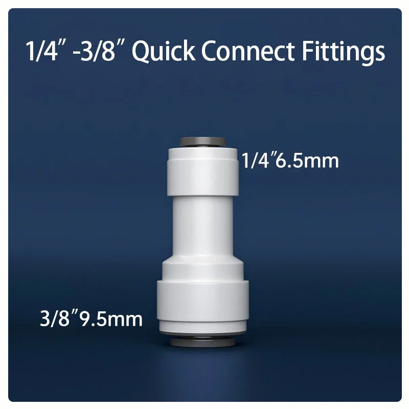 Water Pipe Fitting Straight Ro Quick Water Fitting 1/4" Hose Pipe 3/8" Male Female Thread Coupling Connector Water Filter Reverse Osmosis Parts