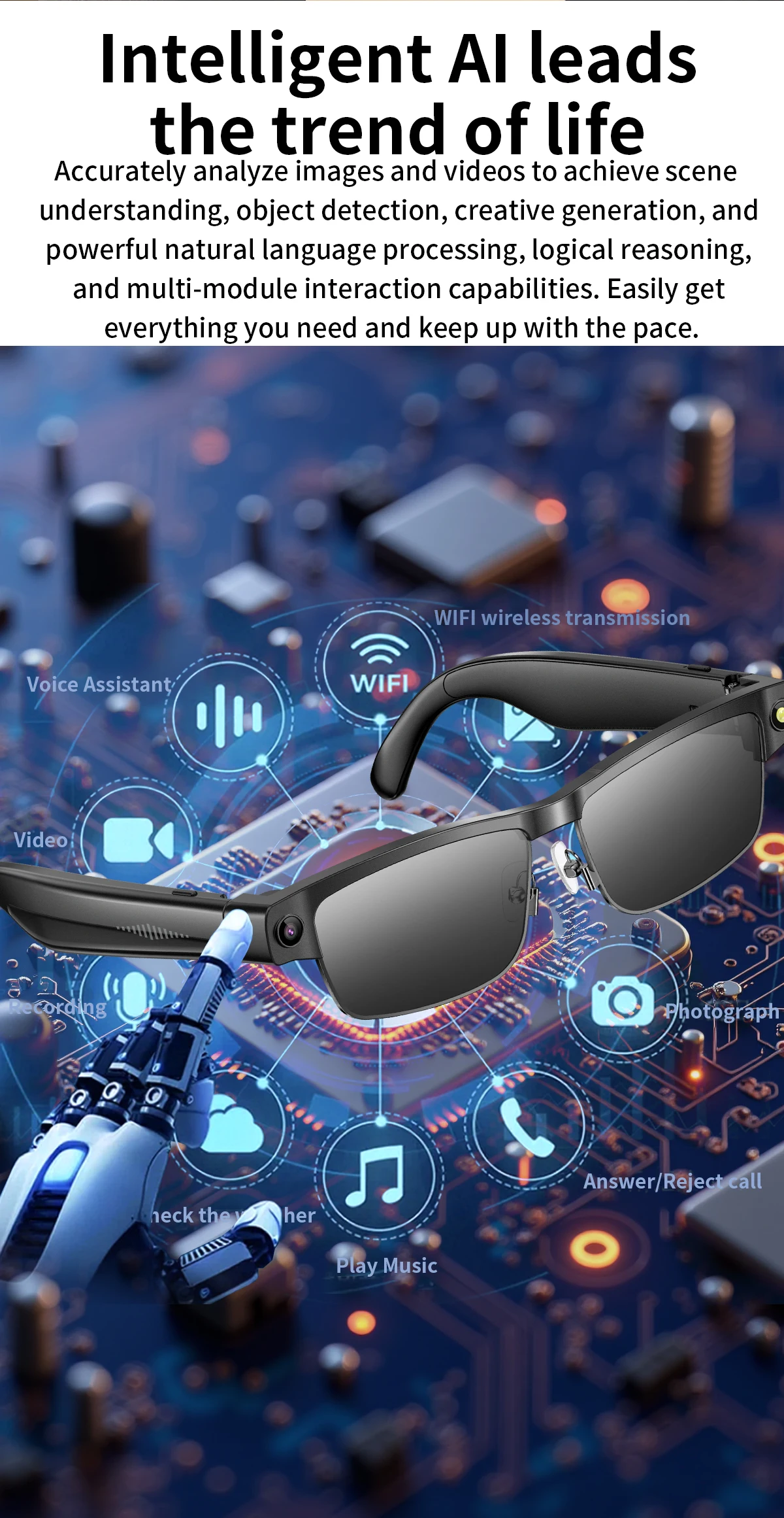 Smart Glasses With Ai Voice Assistant And Hd Video Camera_voghion.com