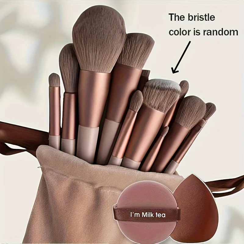 Vegan Makeup Brush Set Air Cushion Silk Bristles for Face