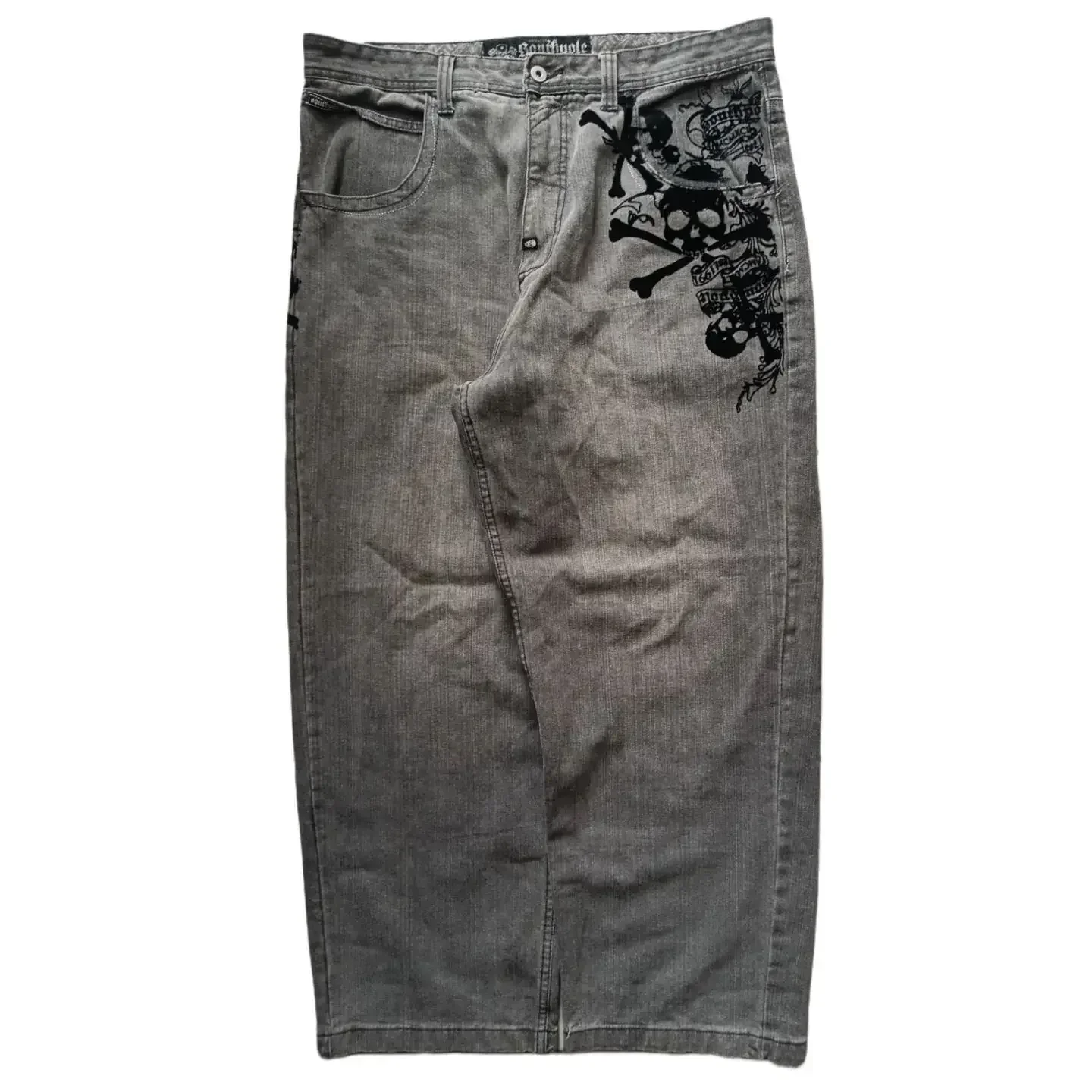 New Retro wash Southpole Jeans Loose Jeans Men's and Women's Y2K Harajuku Gothic Hip Hop Skateboard Pants Streetwear women 5