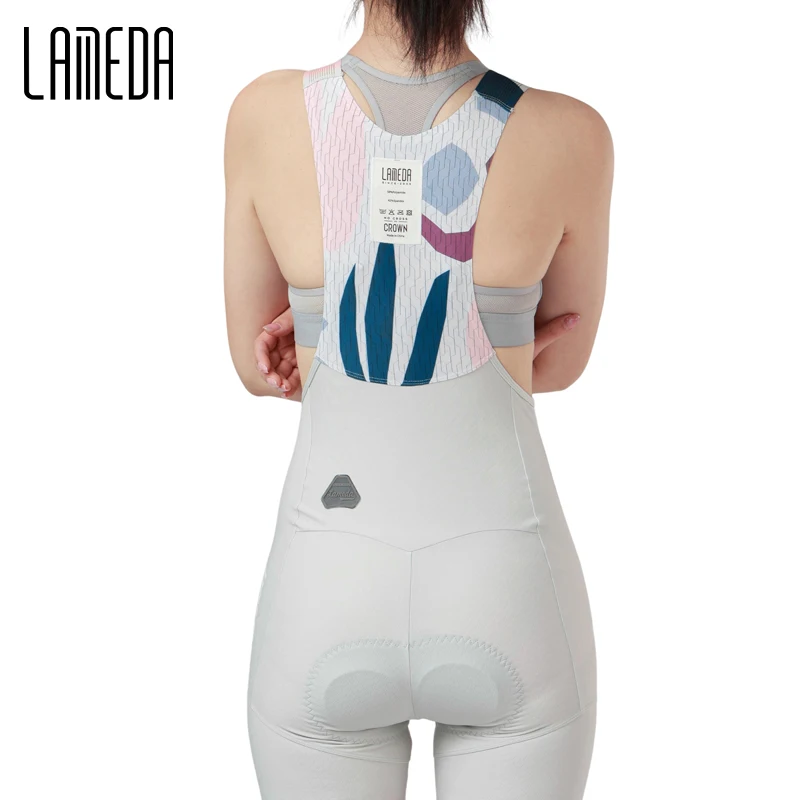 LAMEDA Cycling Bibs Women Padded Bicycle Shorts Biking Cycling Pants with Pockets