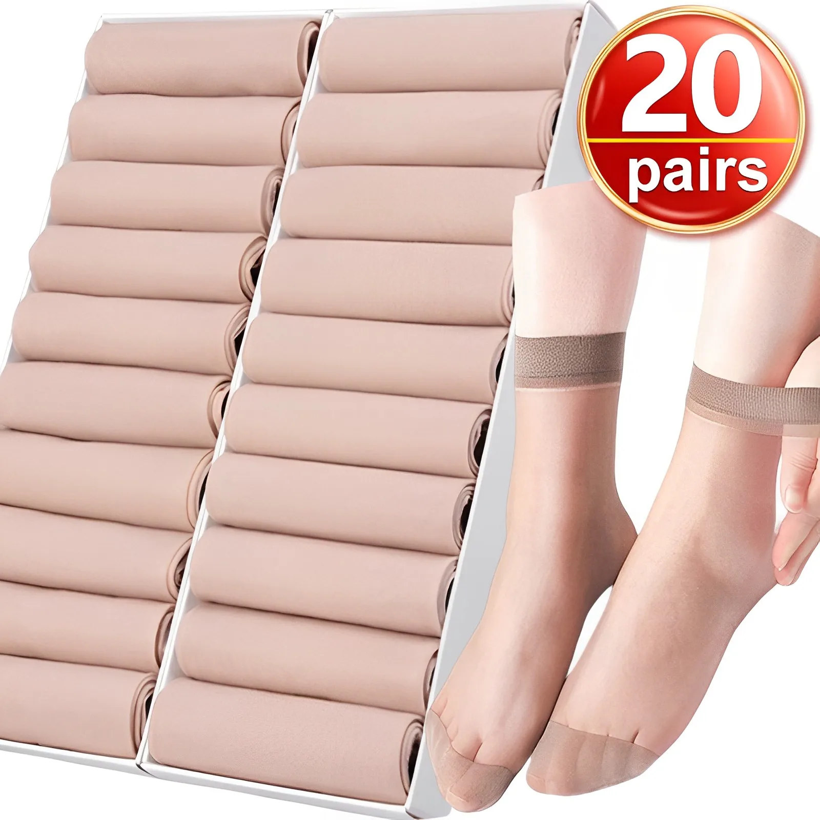 

Summer Socks Transparent Invisible Ultrathin Women Nylon Ladies Female Short Ankle Meias Elastic Spring Crystal Silk Sox