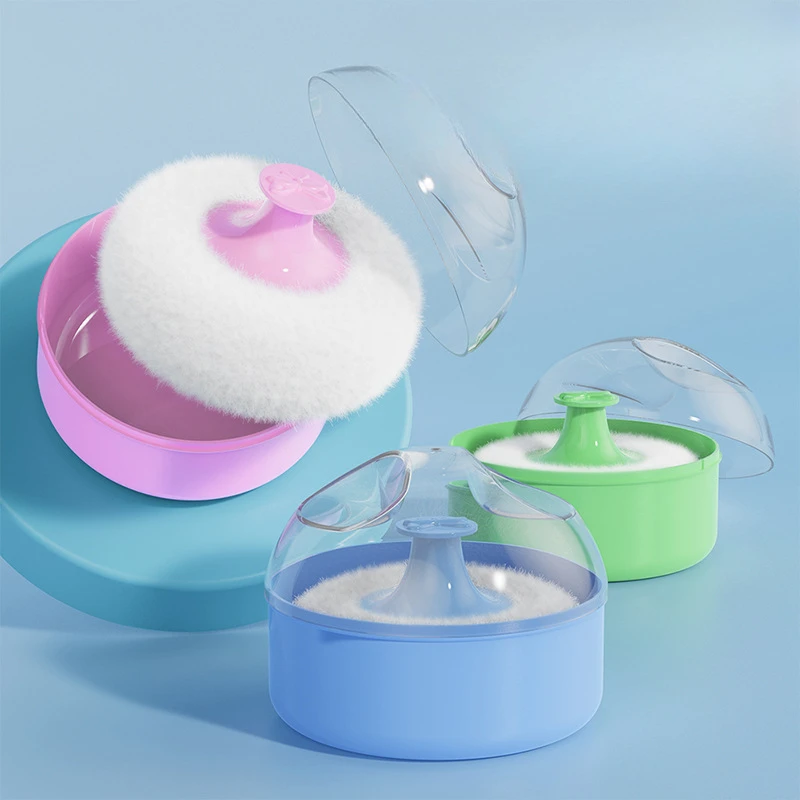 Talcum Powder Puff Box Infants Newborns Children Portable Special Packaging Prickly Heat Powder Box Empty