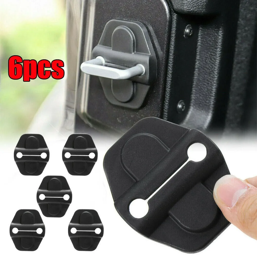 ABS Car Door Lock Protector Cover 6pcs For Jeep Wrangler JL Gladiator JT-Door Lock Cover Tools Auto Accessories