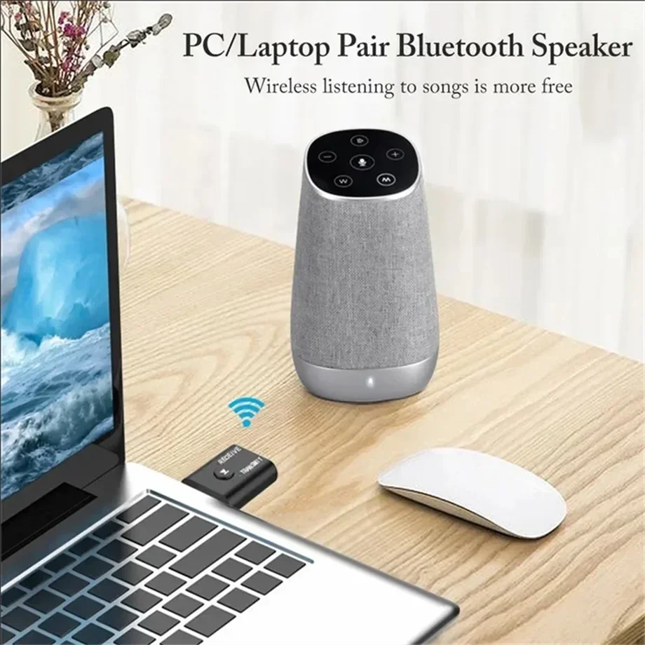 Bluetooth 5.0 Audio Transmitter Receiver 3.5mm AUX Jack RCA USB Dongle Stereo Wireless Adapter for Car Kit TV Speaker Headphone