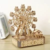 New Arrival Music Ferris Wheel 3D Three-dimensional Puzzle, Wooden Building Model Ornament Assembly,Adult Creative Assembly Educ 1