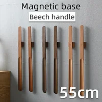 55CM New Household Solid Wood Magnetic Shoehorn Long Handle Shoe Lift Shoe Wearer Lazy Wearing Shoes Light Luxury Shoehorn 2