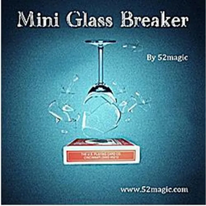 Mini Glass Breaker Magic Tricks Comedy Stage Magia Illusions Gimmick Magia Device Props Accessories Glass Breaking Magicians 10pcs concentrated car wiper essence effervescent tablet car solid wiper essence magic tablet glass water cleaner accessories