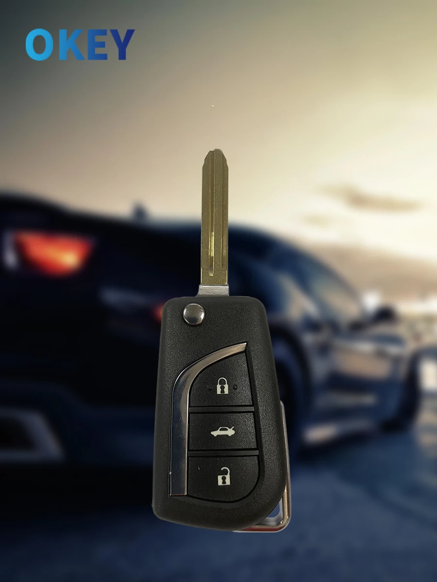 Okey Car Key Shell Cover Case per Toyota Corolla 2017 RAV4 prima del 2013 Toy43 Toy48 VA2 Blade Remote Car Key sostituzione - S4b824b42a89642519742bf4de43f5f56k
