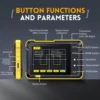 FNIRSI DSO152 Handheld Portable Oscilloscope 2.8 Inch Display Multi-function Digital Oscilloscope Auto Adjust PWM Square Waves 6