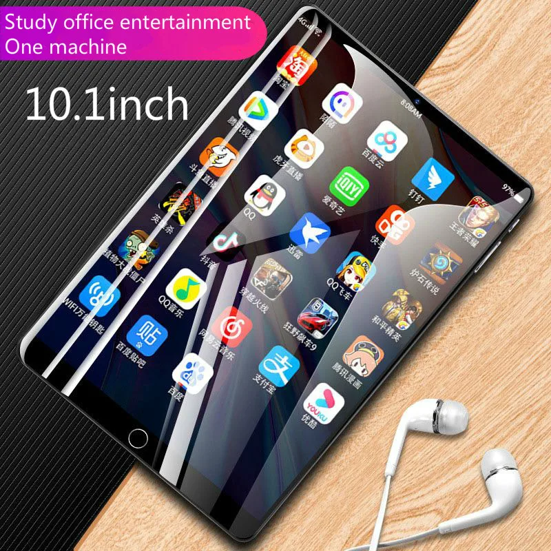 Android 9.0 tablet 10.1-inch ultra-fast 6GB/RAM128GB/ROM tablet-5000mAh battery-WiFi support-Bluetooth keyboard Tablet case | Компьютеры и