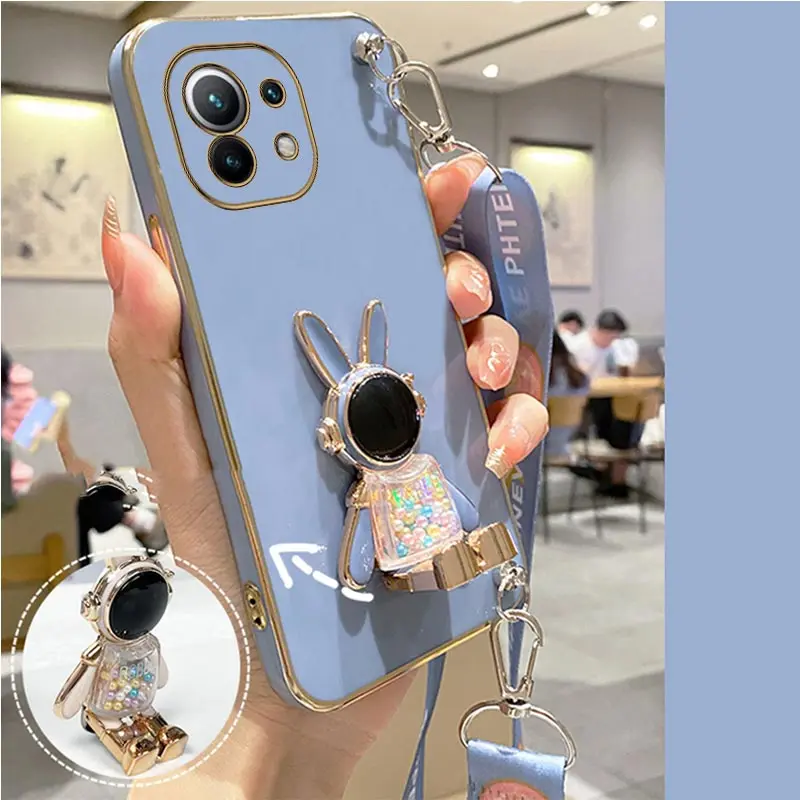 Crossbody Candy Rabbit Lanyard Strap Case For Xiaomi Mi 12T 11T 12 10 Mi13 13 Pro Lite 11 Ultra 5G 8 9 9T Cover_voghion.com