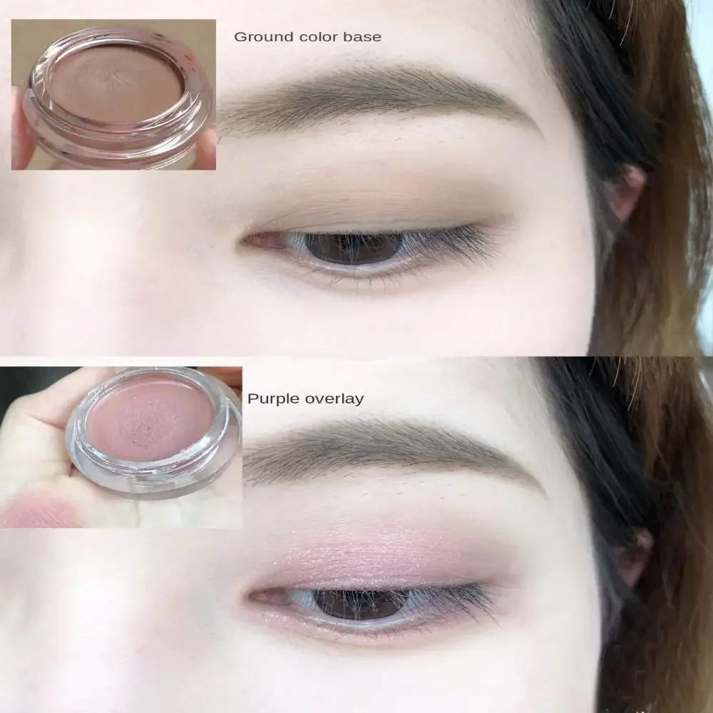 Eyeshadow Women Matte Cream Moisturizing Monochrome Cream Eye Concealer Firmly Smooth Mashed Potato Eye Shadows Smoky Purple Eye Shadow