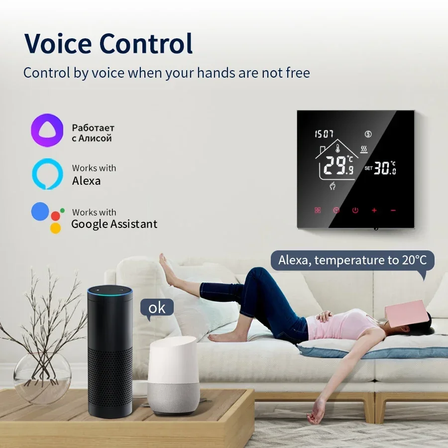WiFi Smart Thermostat - Ultimate Temperature Controller with Voice Assistant Integration