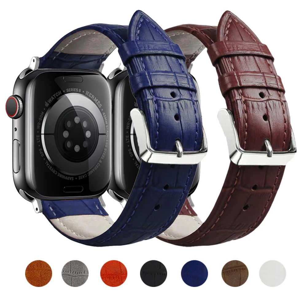 

Leather Strap for Apple Watch Band Ultra 49mm 45mm 41mm 44mm 40mm 38mm 42mm Watchband Bracelet Belt for Iwatch Series 8 7 6 5 4