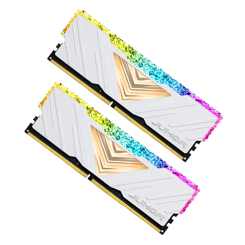 JUHOR Memoria Ram RGB DDR4 8GBX2 16GBX2 3200MHz 3600MHz Kit Dual channel Desktop Memoria Ram