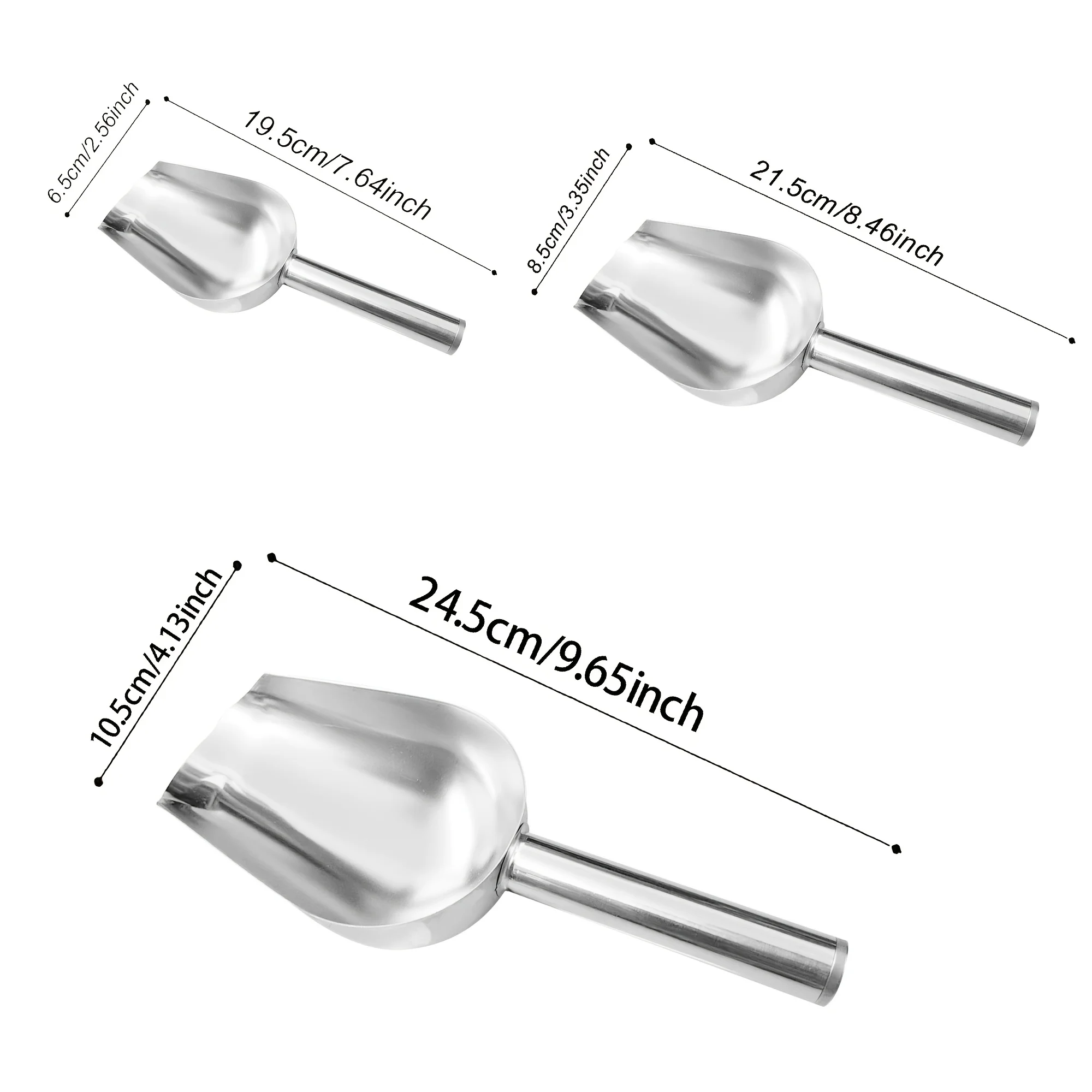 Stainless Steel Scoop Set 3