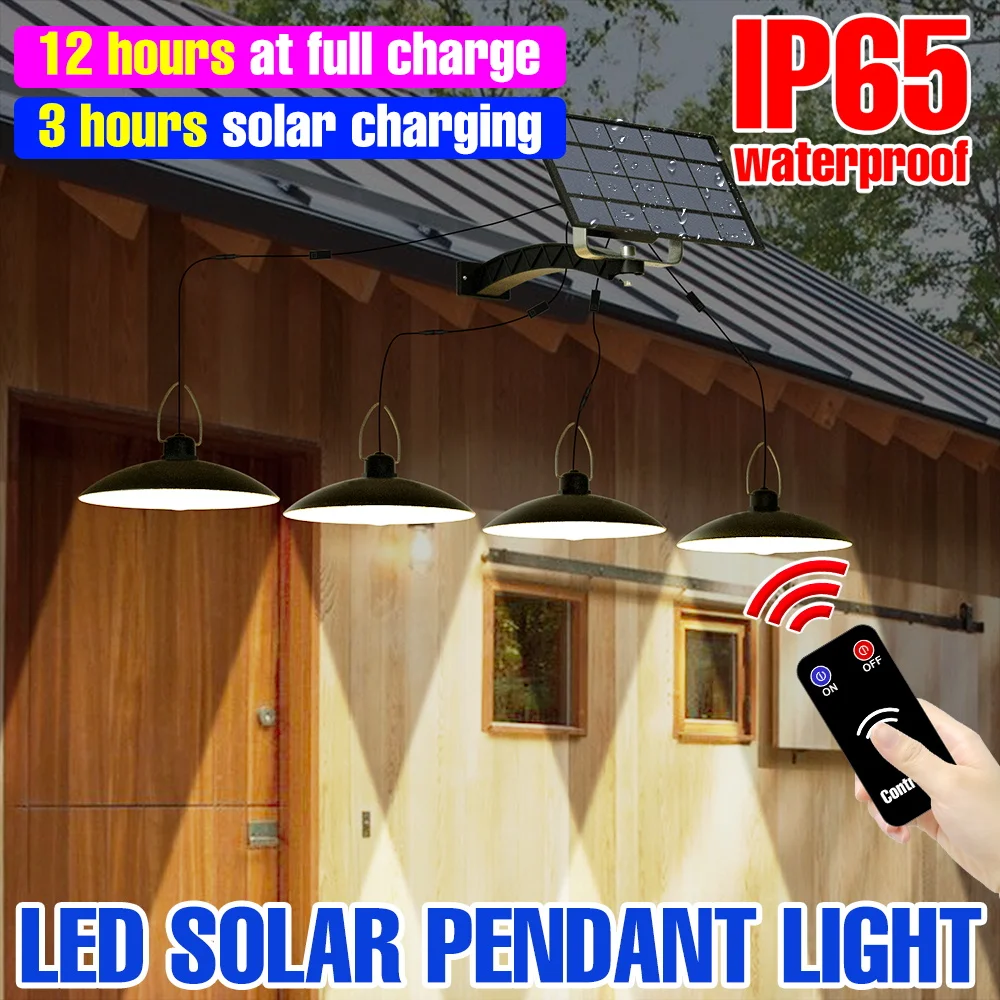 LED 태양열 펜던트 조명 야외 가로등 5V 방수 외부 벽 램프 안뜰 투광 조명 복도 공원 야간 조명