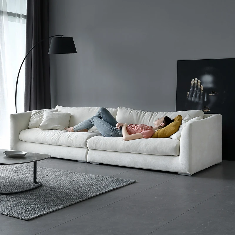 

Modern Simplicity Technology Waterproof Fabric Sofa Chaise Ottoman Set Daybed Mueble Salon Luxury Living Room Furniture Set